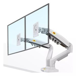 SOPORTE HIDRAULICO DE 2 MONITORES NBF160 17-27 PLATEADO