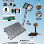 BALANZA 300 KG OPALUX PANTALLA DE ACERO INOXIDABLE
