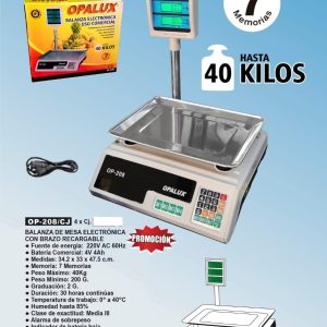 BALANZA OPALUX 40 KG TORE OP-208