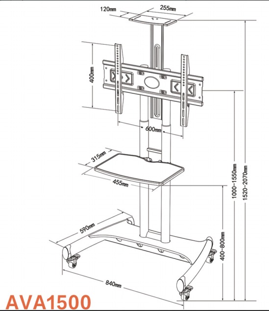 PEDESTAL PARA TV 32″ 75″ - Imagen 2